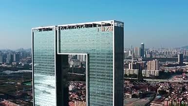 4k航拍广州之窗办公大楼建筑视频的预览图